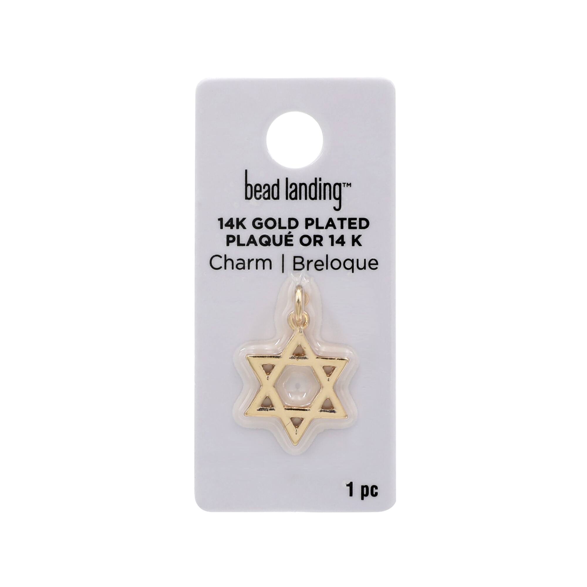14K Gold Plated Star of David Charm by Bead Landing™